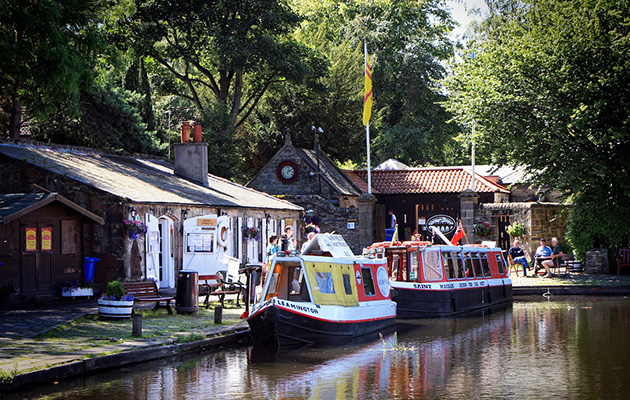 Canal with barges