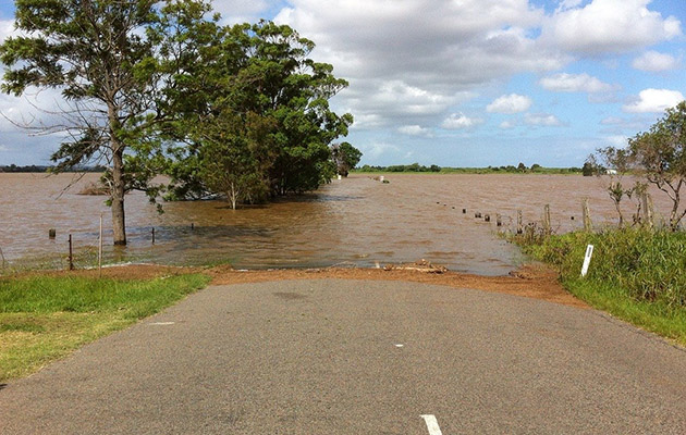 Flooded road