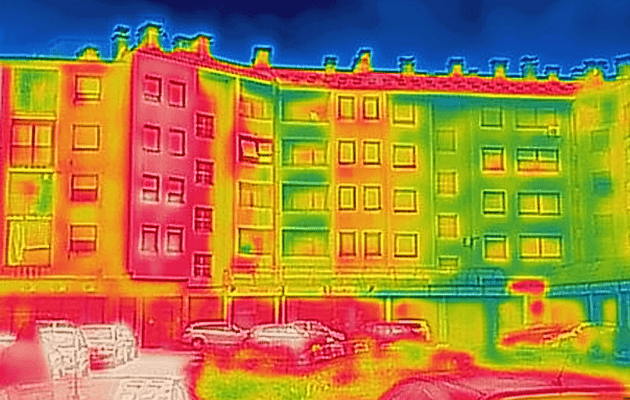 Thermal imaging of block of flats